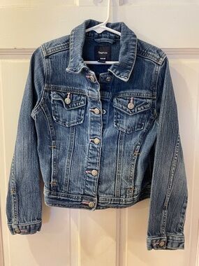 GAP Denim Jacket in Dark Blue Wash size small girls